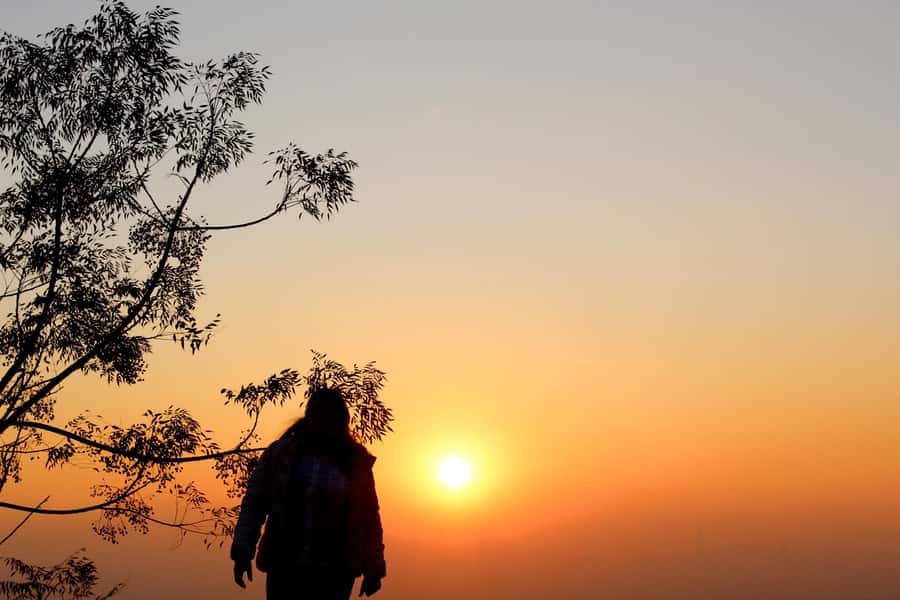 Andes sunset - Cordillera Andes panoramic with picnic - Weather can change the whole plan