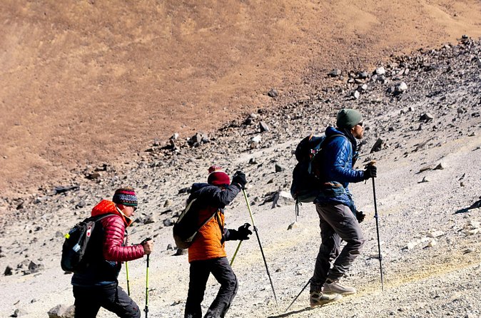 Ascent to the extinct Cerro Toco Volcano at 5600 meters high - The descent back to San Pedro
