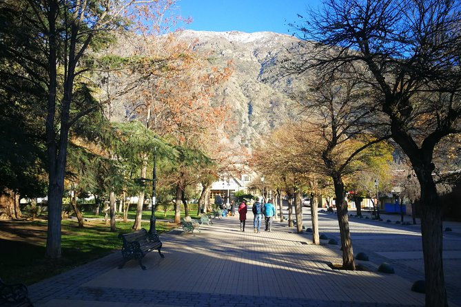 Cajón del Maipo, view of the volcano, small group waterfall - Las Melosas and the drama of the rock