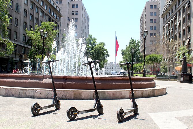 Electric Scooter City Tour ~ Discover Downtown - Santiago - Paseo Bulnes, a pleasant pause in the route