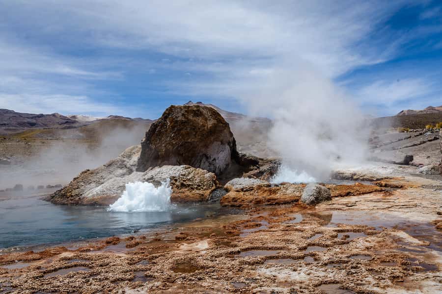 From San Pedro de Atacama: El Tatio Geyser Field & Wetlands - Walking through more than 80 active geysers