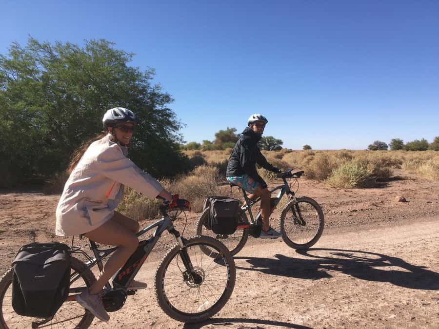 From San Pedro de Atacama: Laguna Cejar E-biking Adventure - Reaching turquoise Laguna Cejar