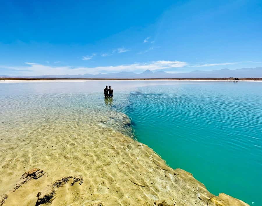 From San Pedro de Atacama: Laguna Cejar E-biking Adventure - The 45-minute ride across the salt flats