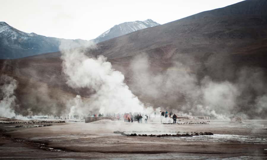 From San Pedro de Atacama: Tatio Geysers and Machuca Tour - The two-hour climb from San Pedro