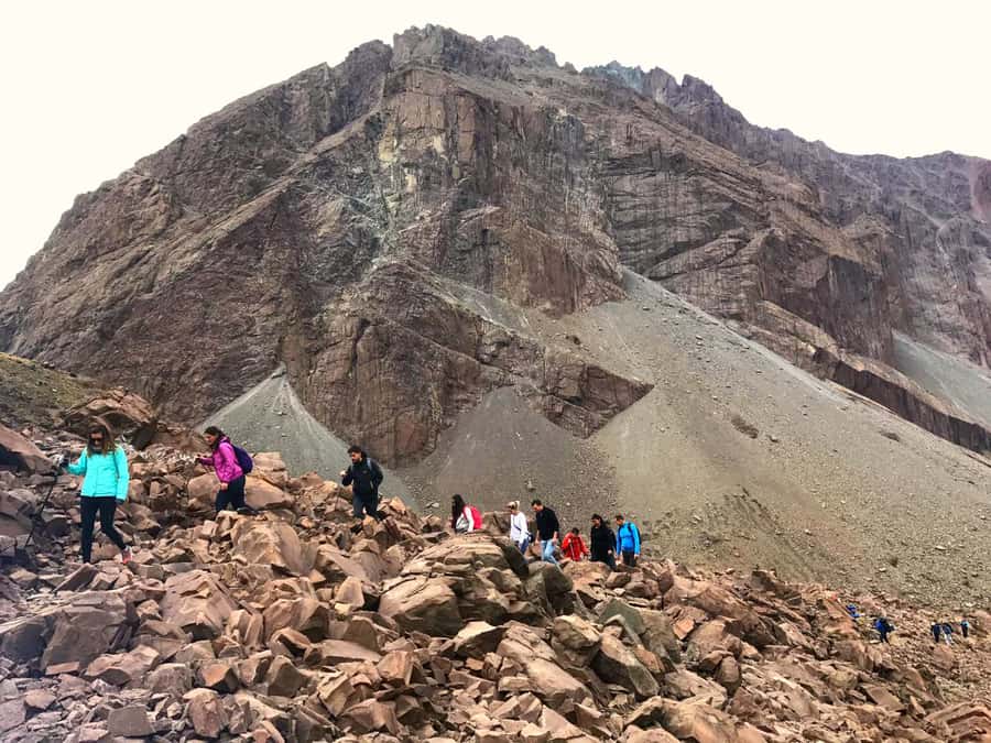 From Santiago: Cajón del Maipo and Volcán San José Hike 8K - The return walk and the ride back