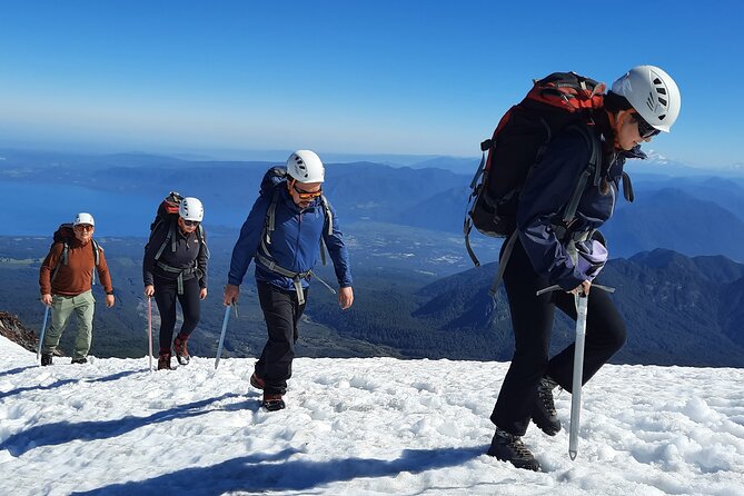 Full Day Mountaineering to Villarrica Volcano from Pucón - Getting fitted with mountain equipment