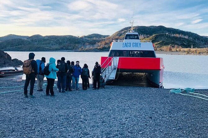 Grey Glacier Boat Tour with Pick Up from Puerto Natales - Walking Grey Beach to the GREY III