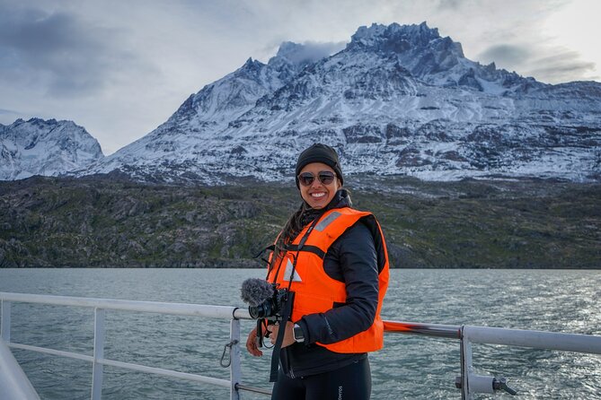 Grey Glacier Navigation in Torres Del Paine - Facing the 40-meter wall of ice