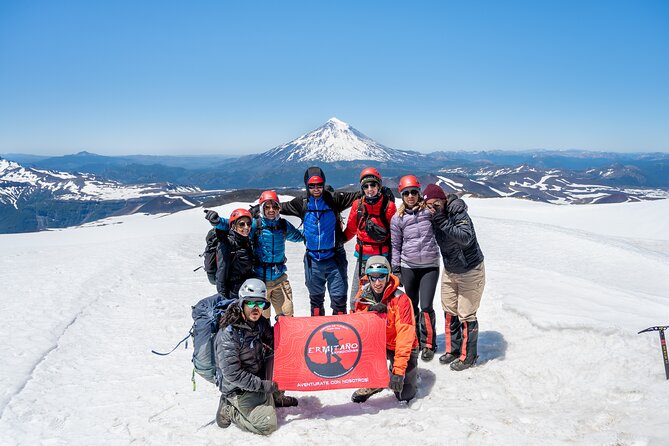 Guided ascent to the Quetrupillán volcano from Pucón - The summit, crater glacier, and volcano views