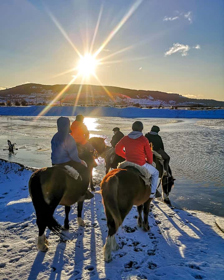 Horseback Riding near Strait of Magellan - Getting comfortable with the horses