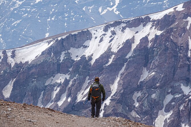 Private Adventure at 4200 meters above sea level in the Chilean Andes Cerro Pintor - The 1:00 PM summit and El Plomo views