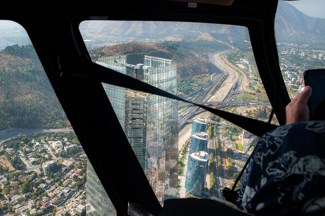 Private Helicopter Tour above Santiago with hotel transport - Downtown Santiago from the air