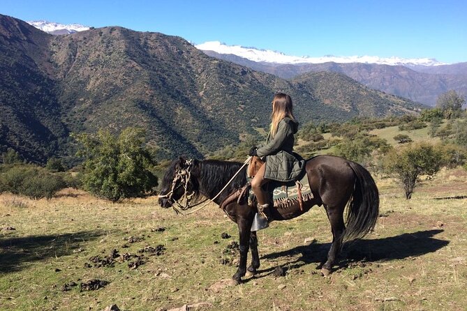 Private Horse Riding with Cheese and Wine in the Andes - The lookout break and the Andean view