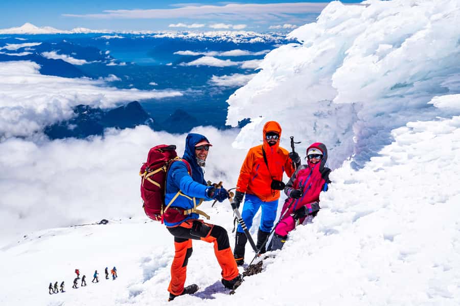 Pucón: Ascent to Villarrica Volcano - Crampons and Ice Axes Near the Glacier