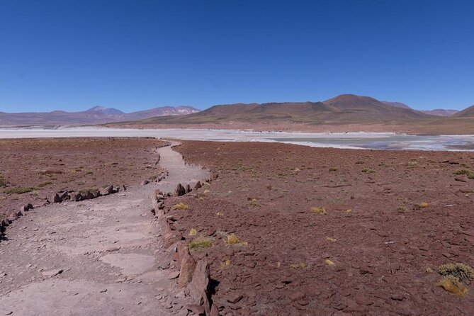 Red Stones and Altiplanica Lagoons Salar de Atacama - Miscanti and Meniques, two blue highland lakes