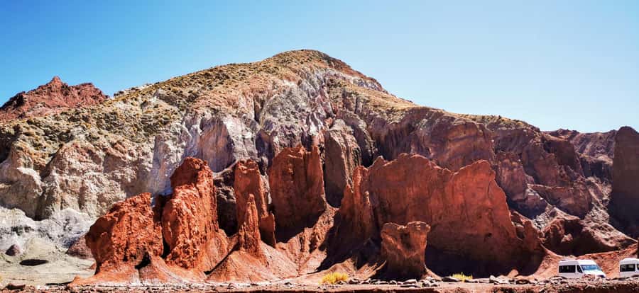 San Pedro de Atacama: Rainbow Valley & Good Herbs Tour - Dry waterfalls and wind-carved rock