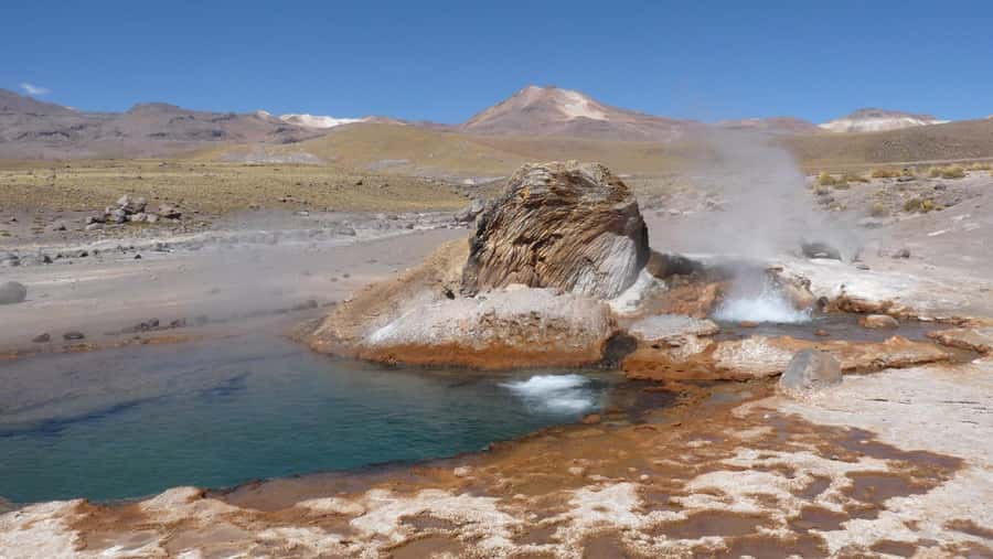 San Pedro de Atacama: Tatio Geysers and Machuca Tour - The geyser field at dawn