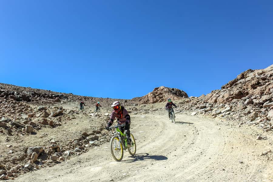 San Pedro de Atacama: Volcano Downhill Bike Tour - The Licancabur Viewpoint and Warm-Up Stop