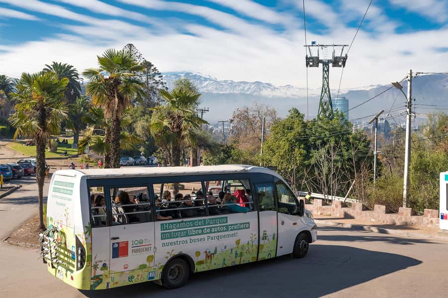 Santiago: 2-Day Hop-On Hop-Off Bus Ticket and Cable Car - Plaza de la Aviación and the Mapocho River