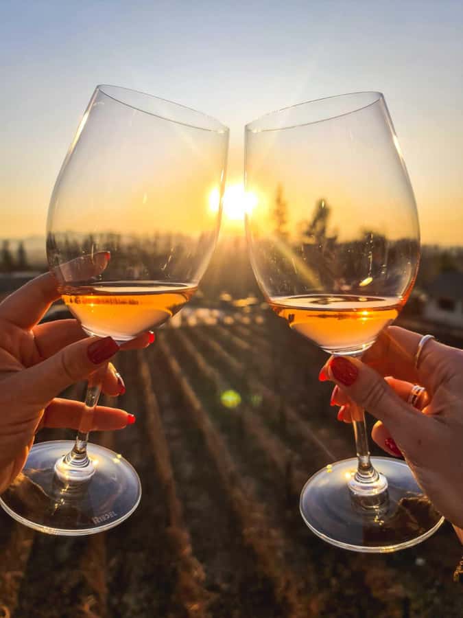 Santiago: Sunset at Vinicola Alyan Family - Sunset is the star of the evening