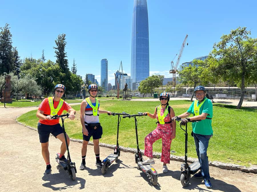Santiago sunset tour on an electric scooter. City and nature - How the electric scooter changes the experience