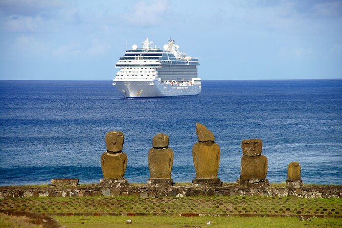 Shore Excursion: Highlights of Easter Island - Ahu Tongariki: fifteen moai and a powerful setting