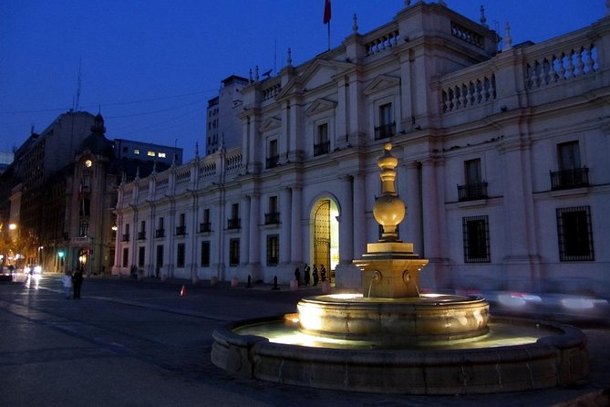 Small-Group Tour: Night City Tour with Santa Lucia Hill and Dinner Show - Bellavista, the river parks, and newer Santiago