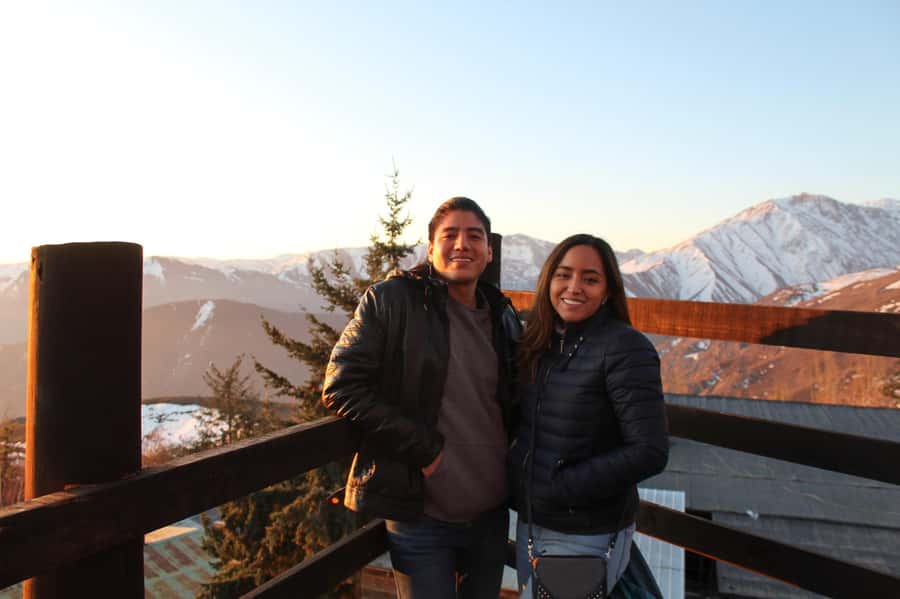 Sunset over the Andes Mountains - The first viewpoint: a worthwhile photo pause